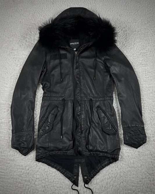 Buffalo Bobs Fur Hood Leather Parka