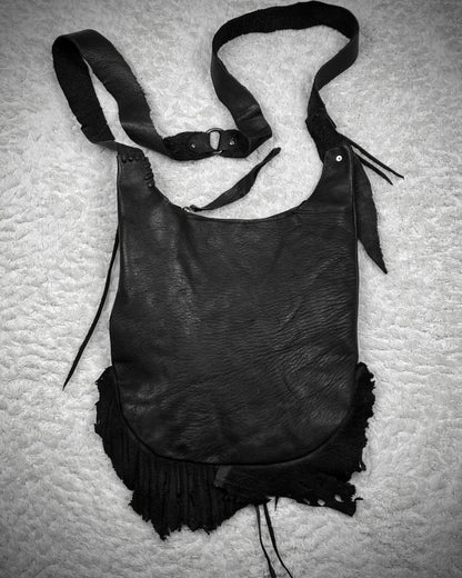 Raw Cut Crocodile Leather Shoulder Bag