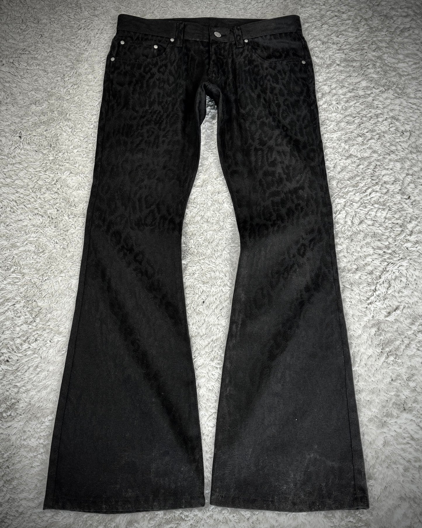 Tornado Mart Leopard Woven Flared Pants