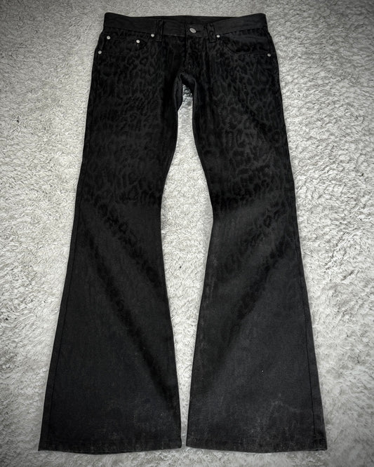 Tornado Mart Leopard Woven Flared Pants