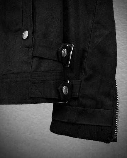 Roushatte Zippered Suede Jacket