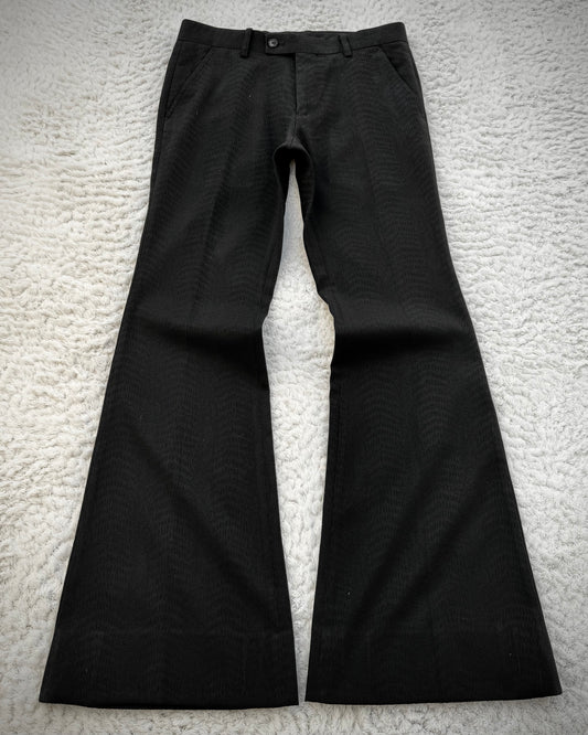 Tornado Mart Snakeskin Pattern Flared Dress Pants