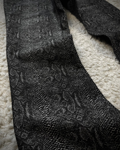 Tornado Mart Woven Python Slim Bootcut Pants