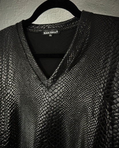 Black Varia Python Gloss T-Shirt