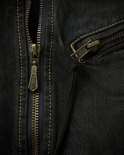 Midas Fur Distressed Denim Jacket