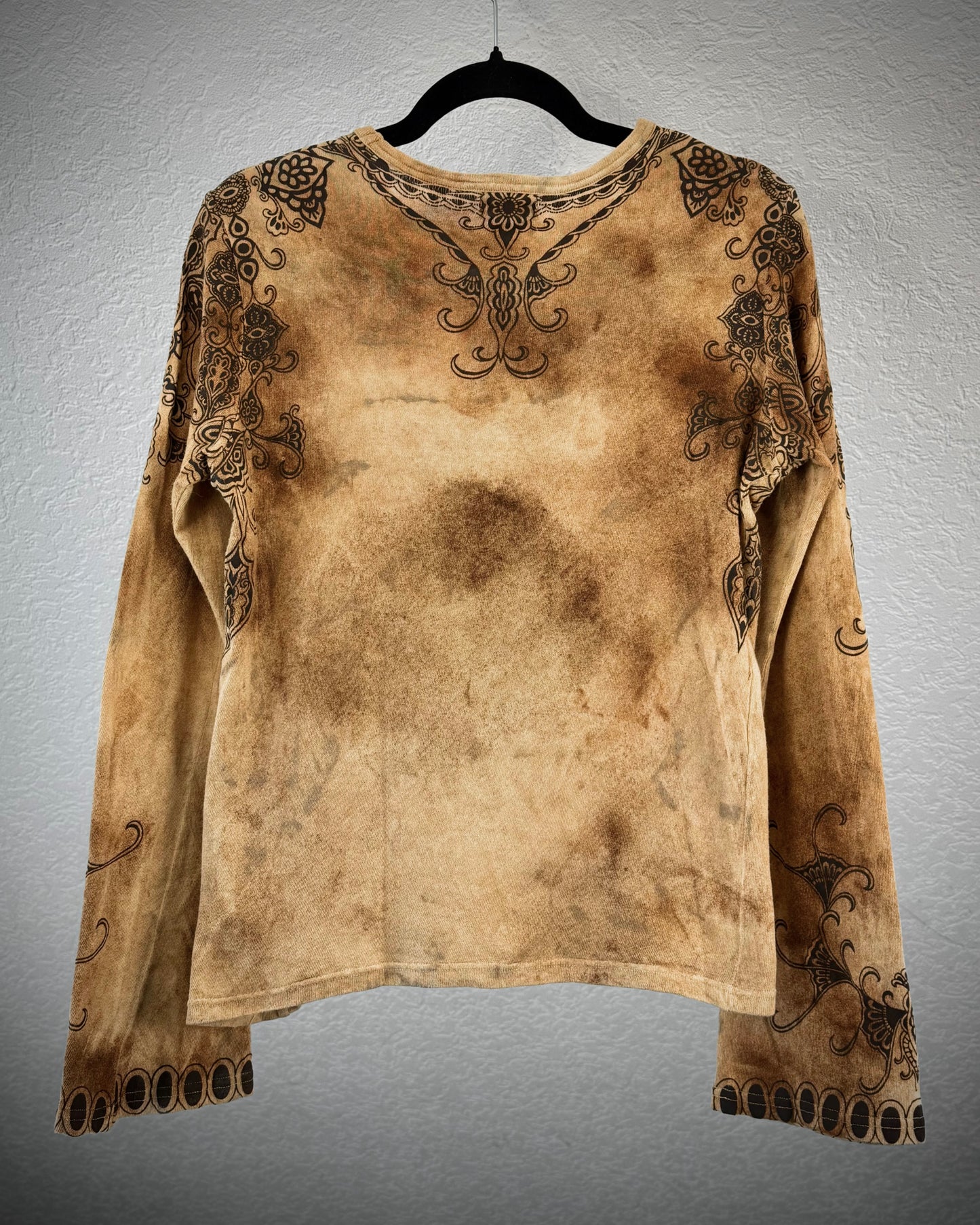 Share Spirit Tribal Sepia Washed Longsleeve Shirt