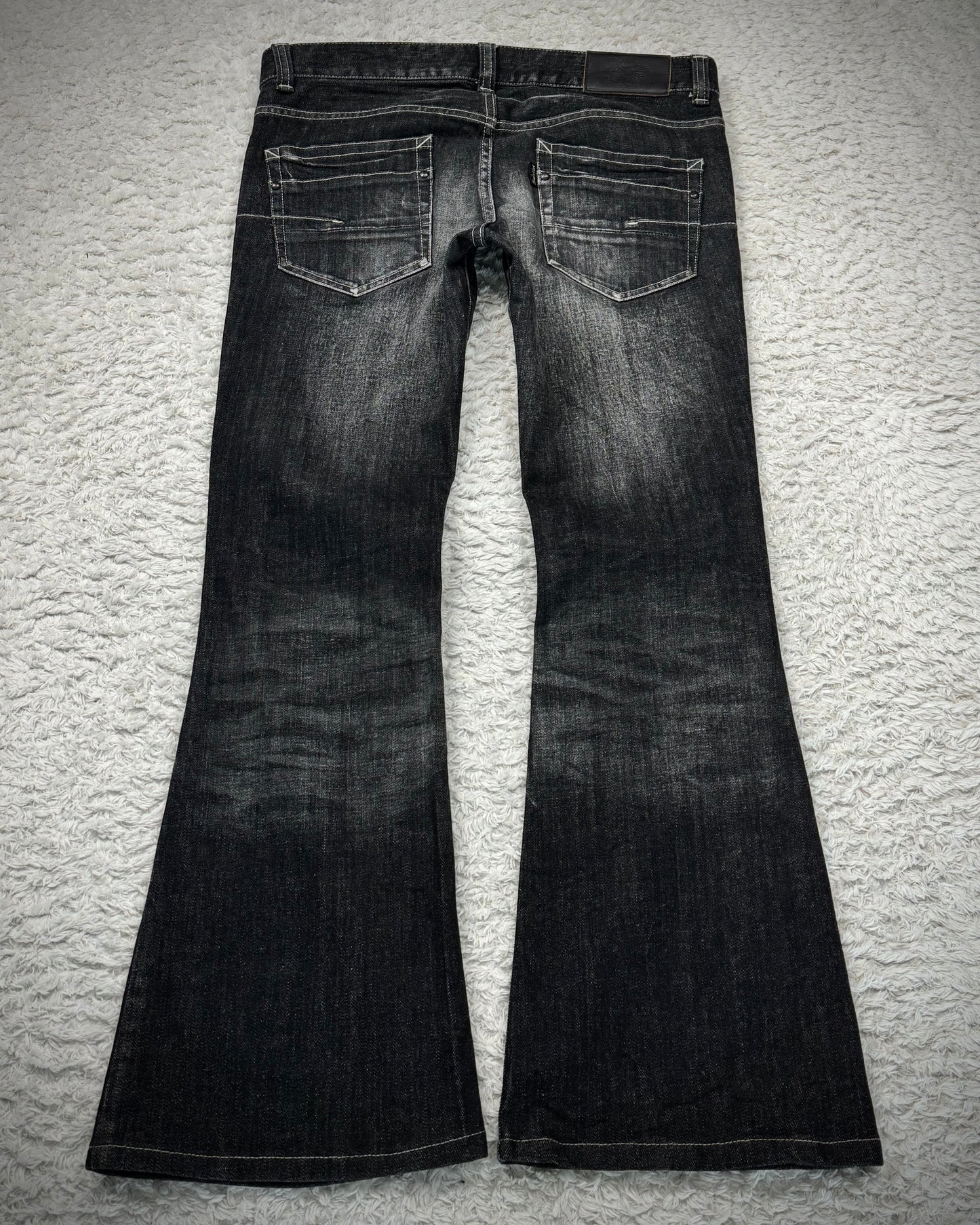 Tornado Mart Clawmarks Washed Flared Jeans