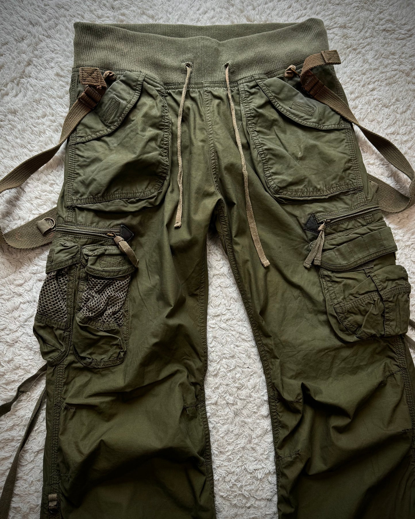 G.O.A Flared Military Suspender Cargo Pants