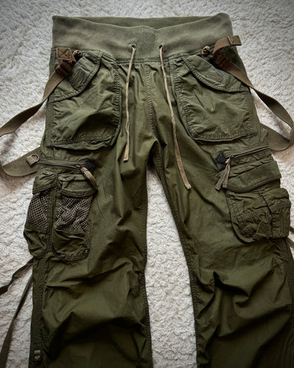 G.O.A Flared Military Suspender Cargo Pants