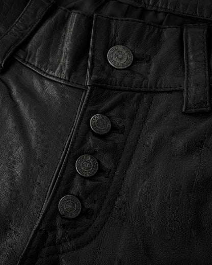 Tornado Mart Cowhide Leather Flared Pants