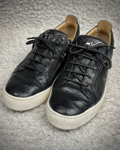 Giuseppe Zanotti Zippered Python Leather Sneakers