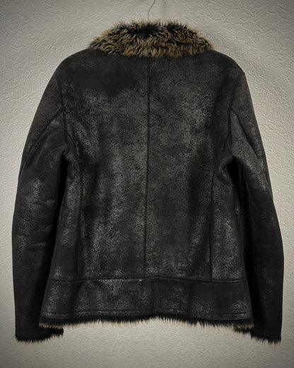 Scoopman Luster Textured Fur Lined Jacket