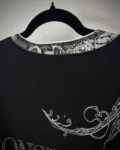 Midas Python Layered Tribal Rhinestone T-Shirt