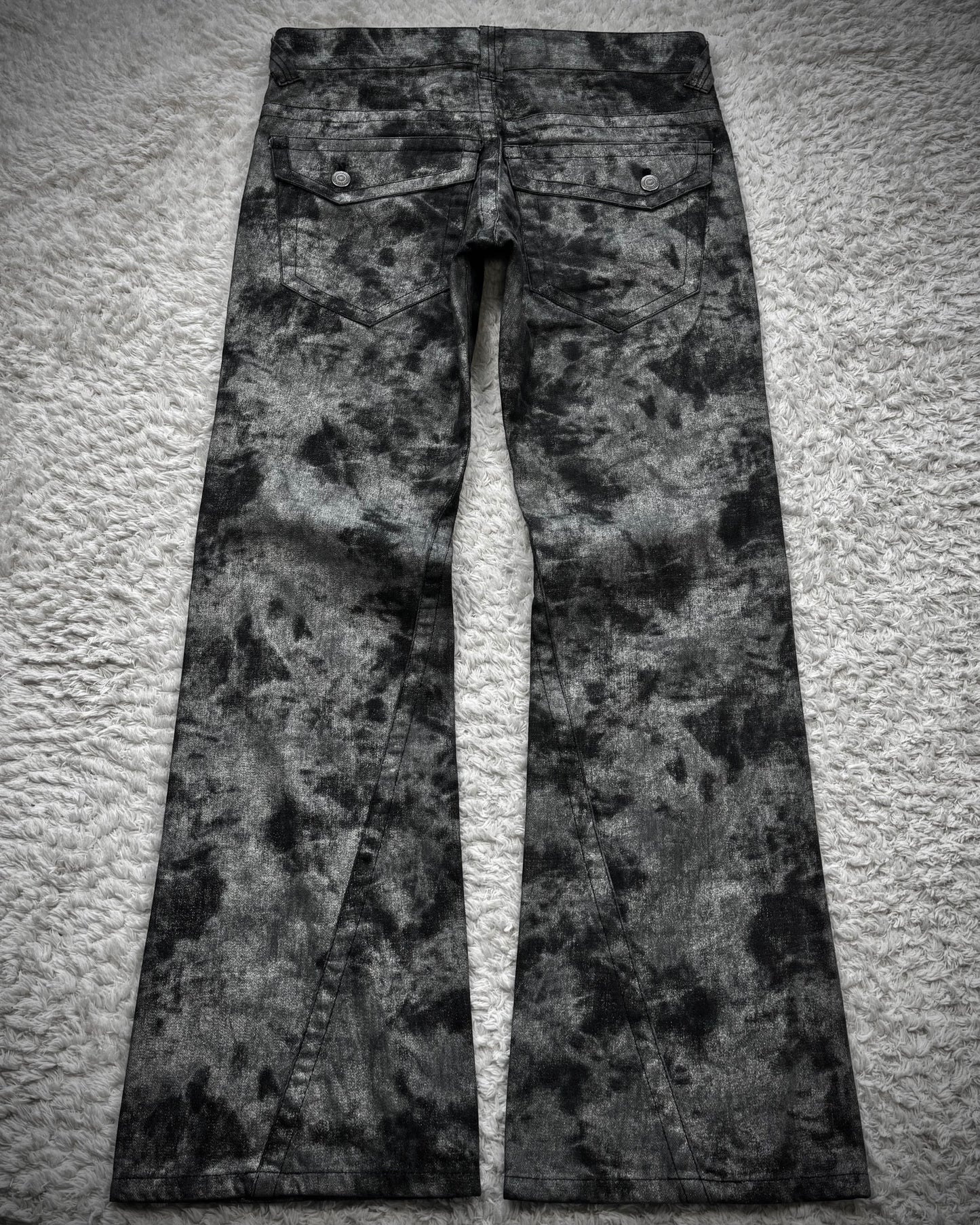 Tornado Mart Luster Ash Washed Spiral Flared Pants