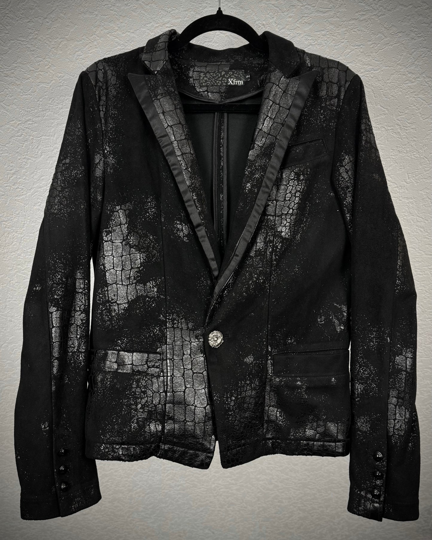 Xfrm Crocodile Waxed Blazer