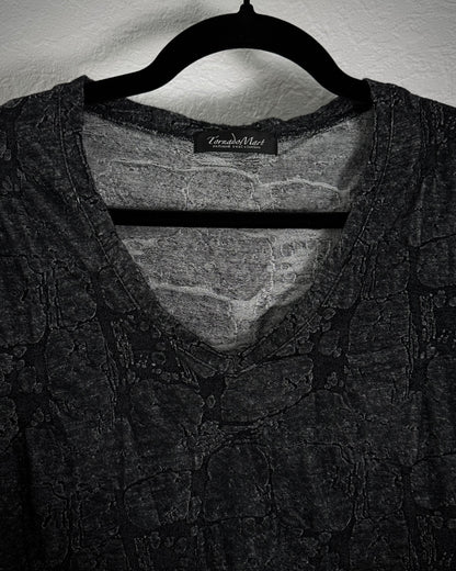 Tornado Mart Charcoal Textured T-Shirt