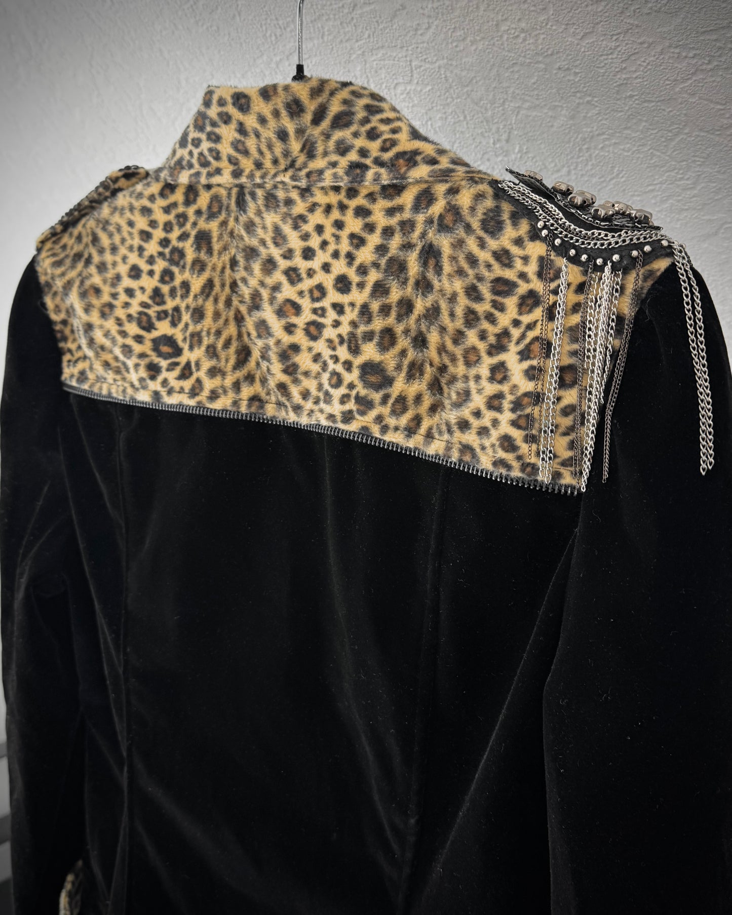 Pentagramme Leopard Chained Rockstar Jacket