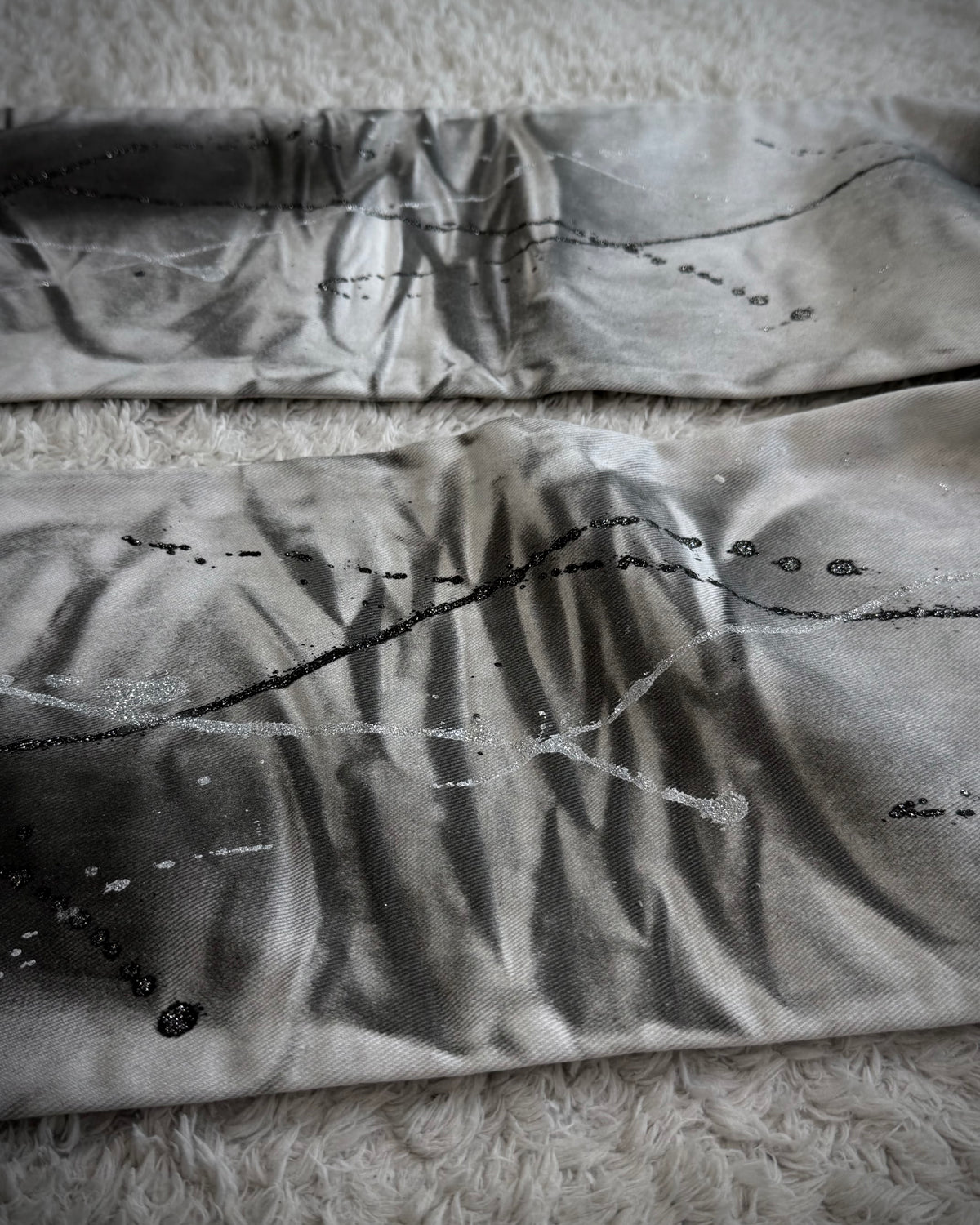 Xfrm Luster Splatter Clawmarks Studded Flared Jeans