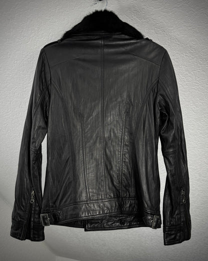 Fuga Fur Napoleon Leather Jacket