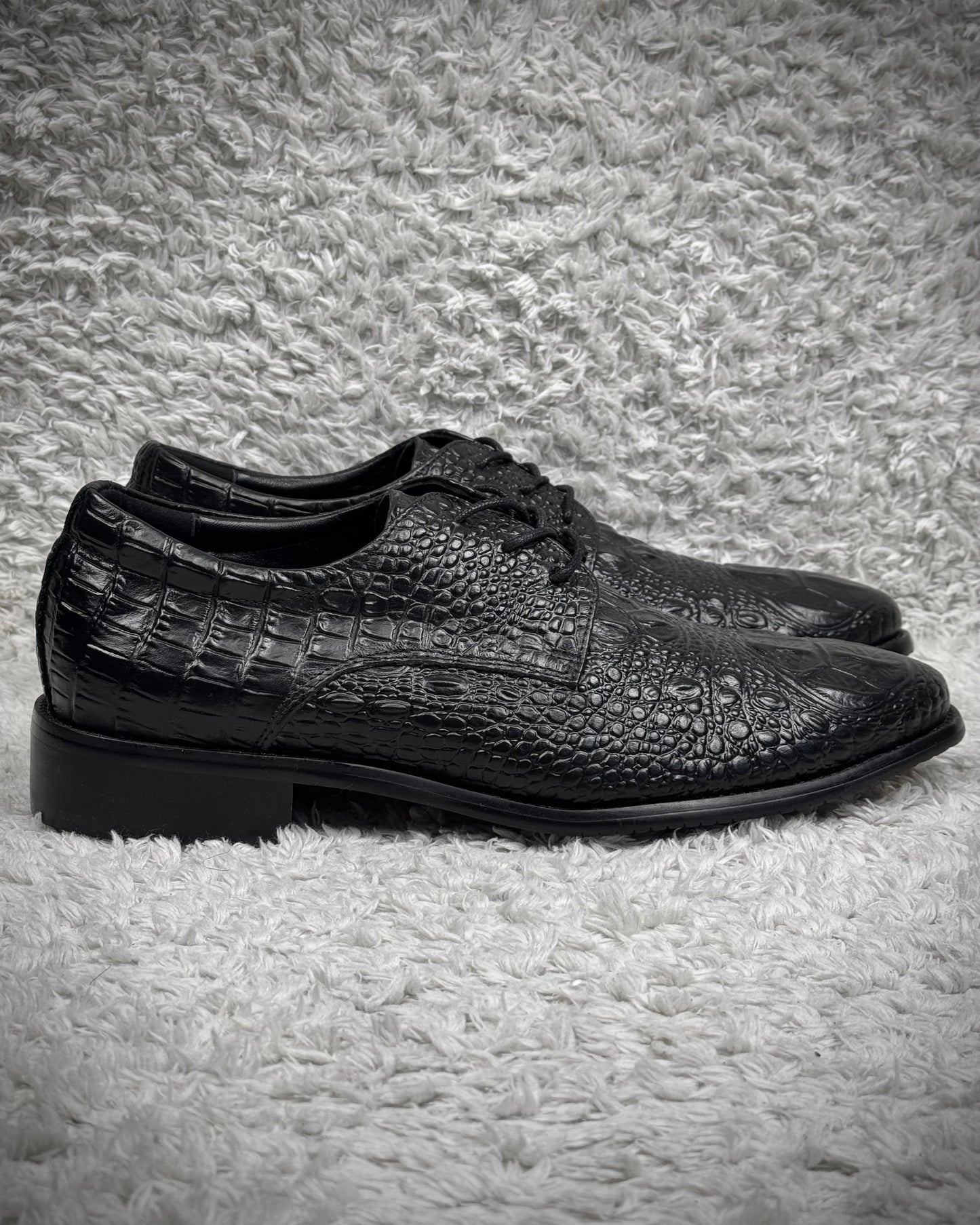 Barccini Depth Sculpted Crocodile Leather Dress Boots