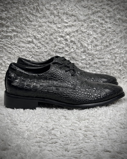 Barccini Depth Sculpted Crocodile Leather Dress Boots