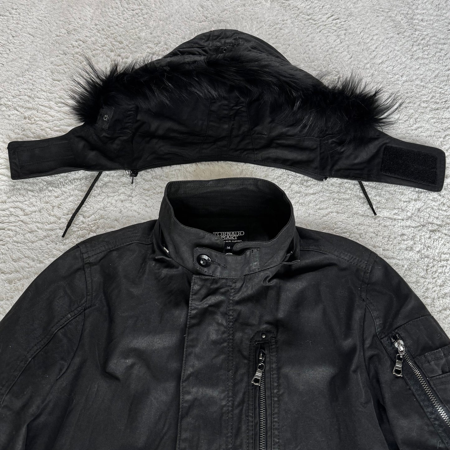 Tornado Mart Waxed Raccoon Fur Parka
