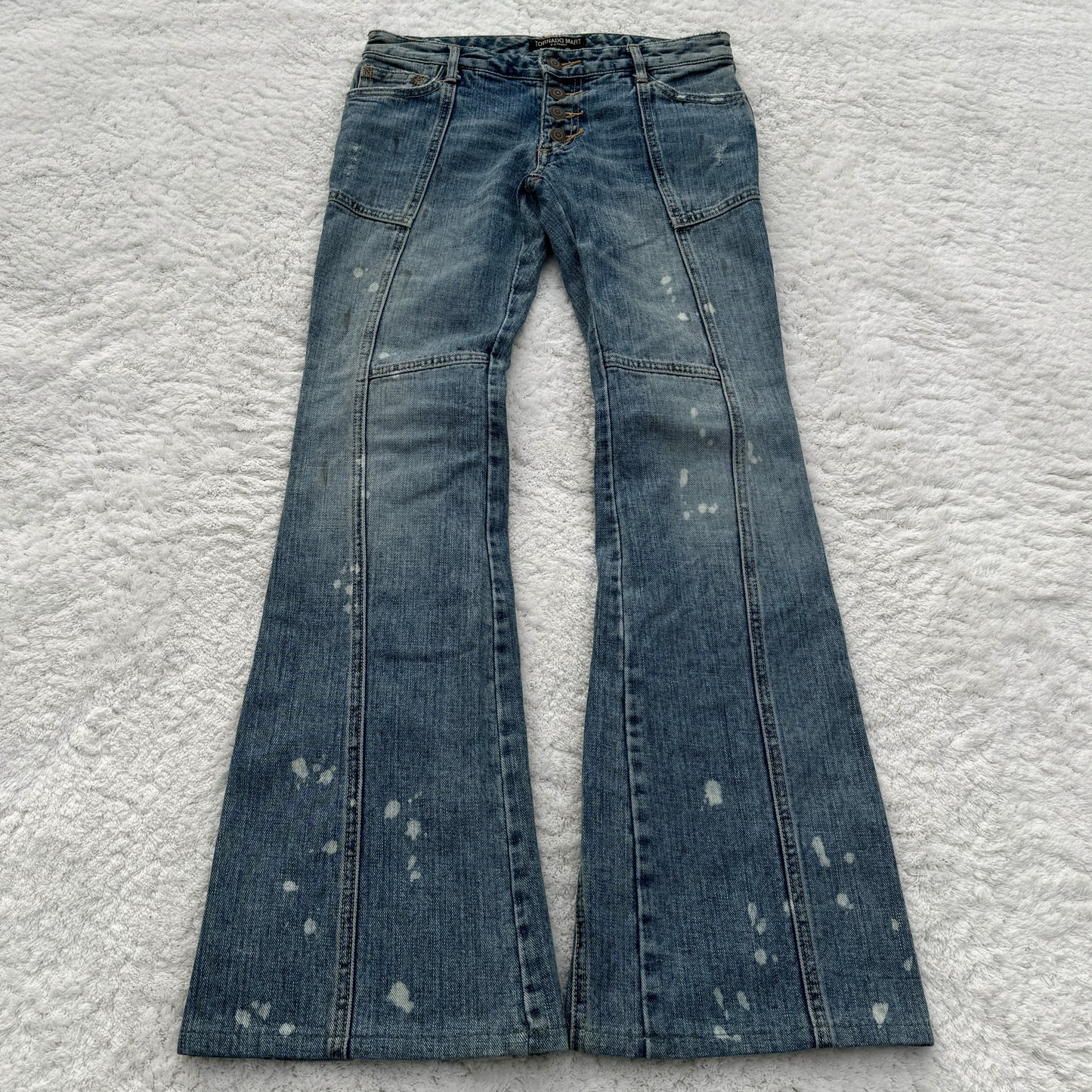 Tornado Mart Backlace Flared Jeans