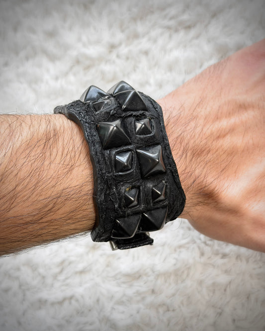 KMRii Overgrown Studs Leather Bracelet