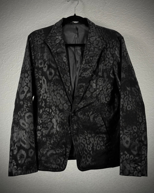 Tornado Mart Leopard Waxed Blazer