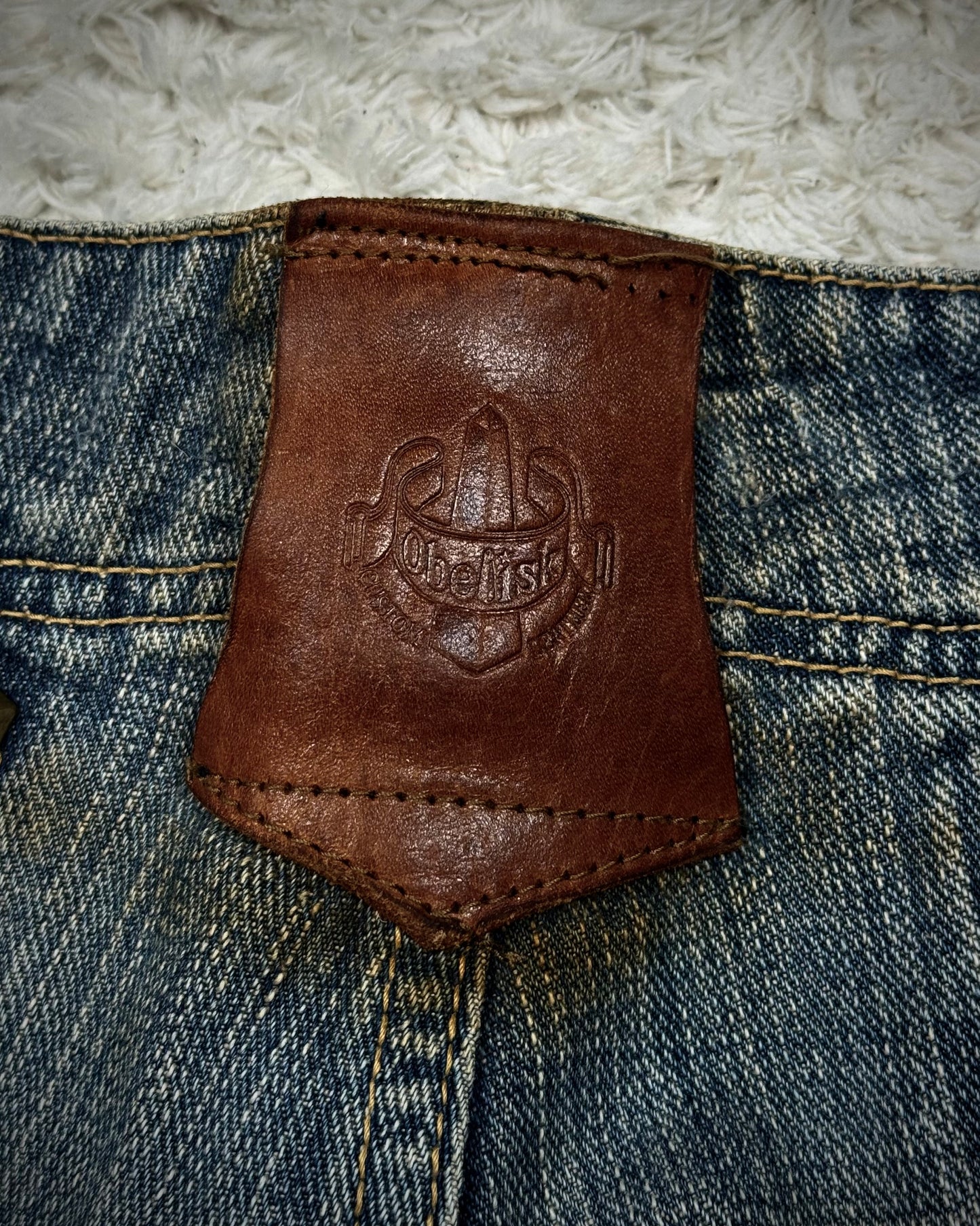 Obelisk Star Studded Vintage Flared Jeans