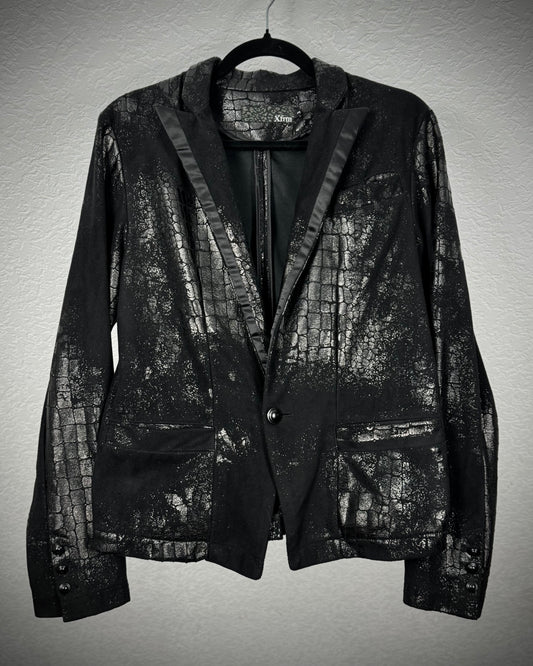 Xfrm Crocodile Waxed Peaked Blazer