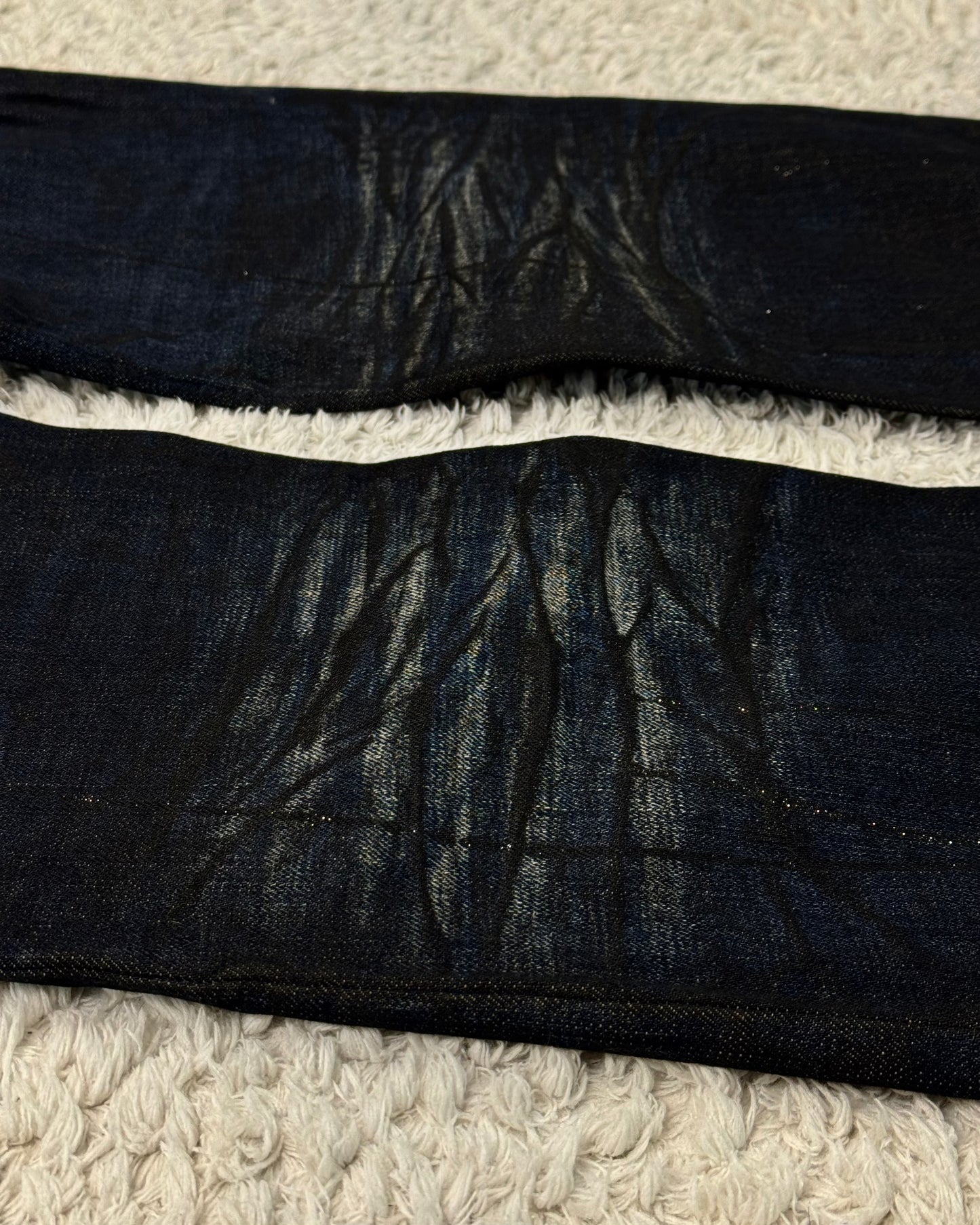 Jack Rose Clawmarks Coated Flared Jeans