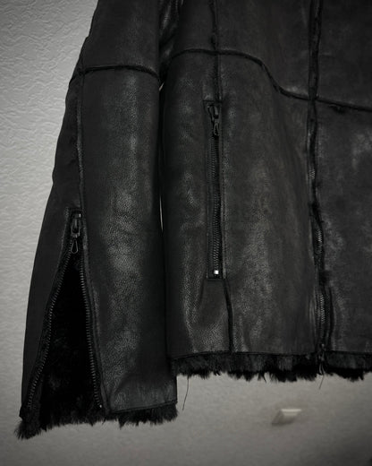 Shellac x Semantic Design Full Fur Interior Leather Jacket
