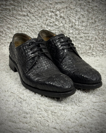 Ming Xie Fang Depth Sculpted Crocodile Leather Boots