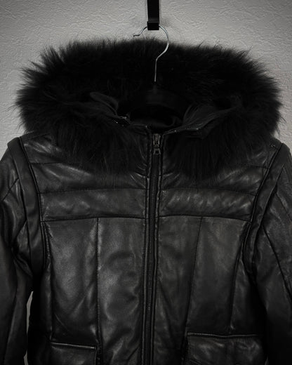 Sergeant Salute Transformable Raccoon Fur Puffer Jacket