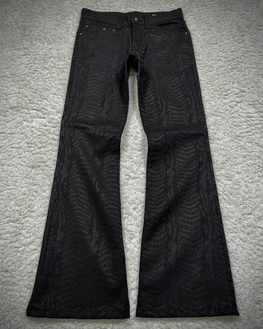 Semantic Design Python Pattern Flared Dress Pants