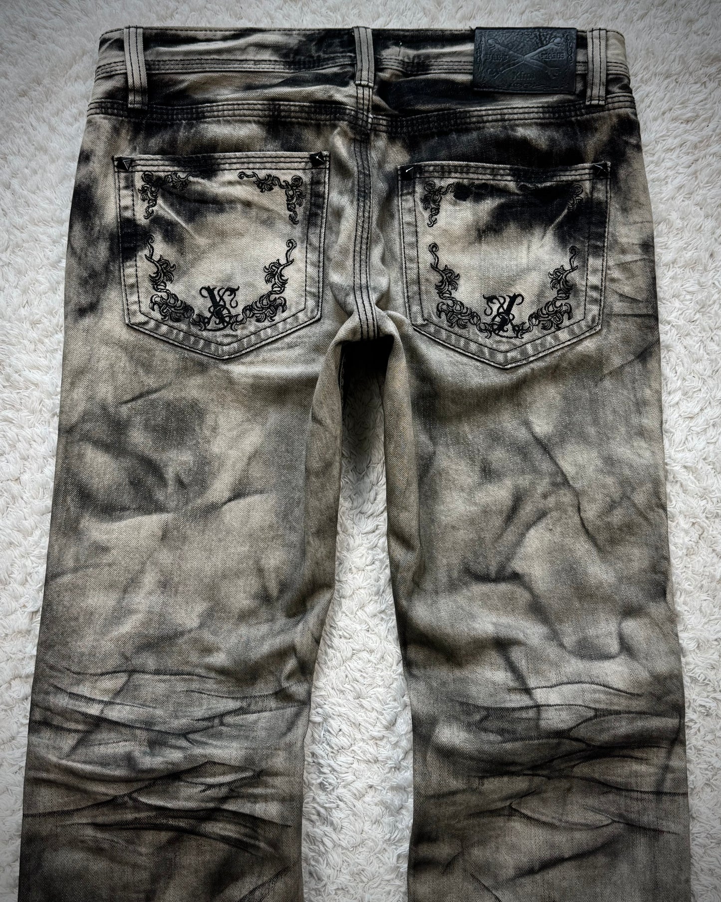 Xfrm Studded Clawmarks Washed Bootcut Jeans
