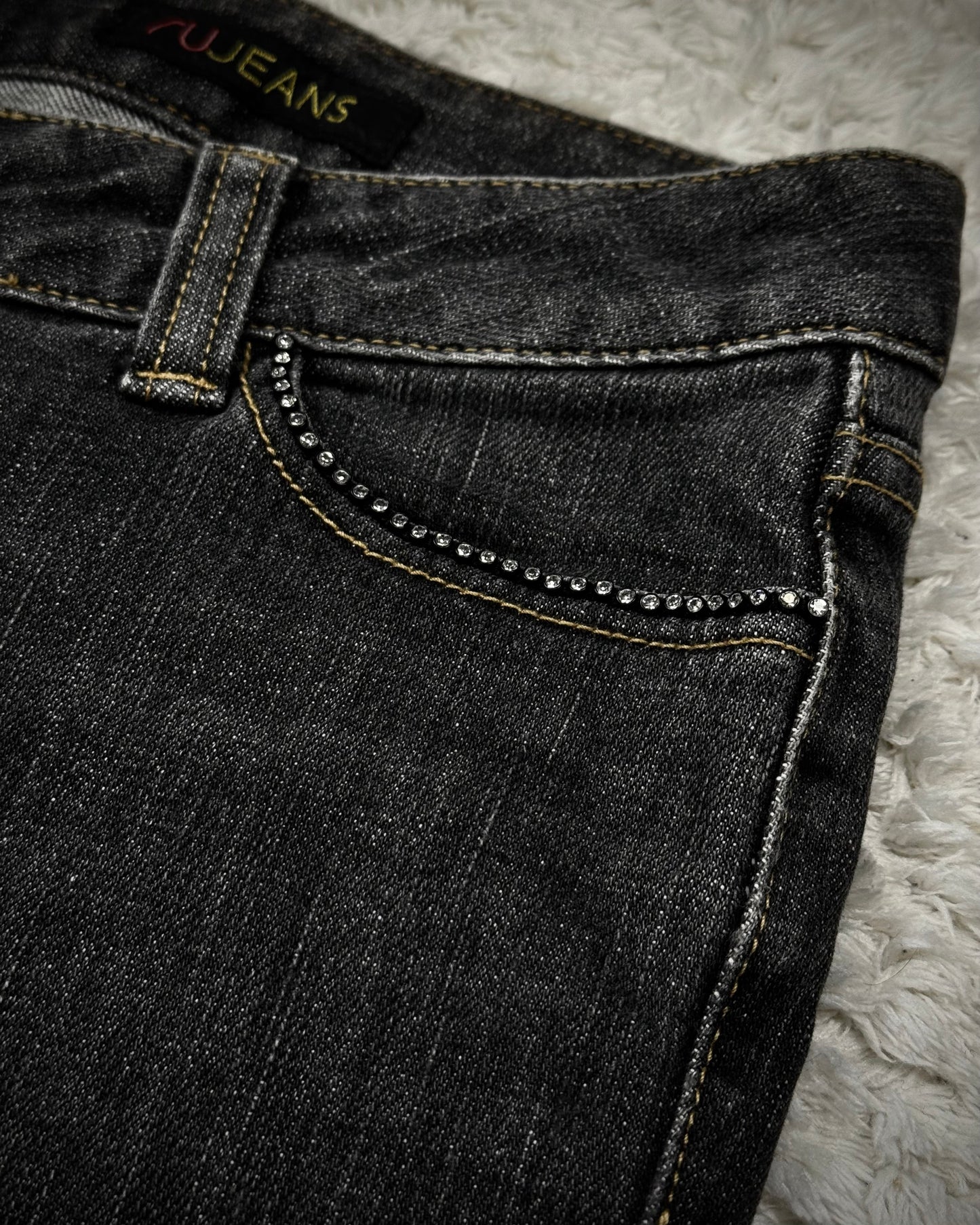 RuJeans Crystal Detailed Flared Jeans