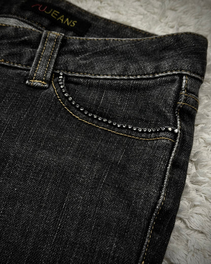 RuJeans Crystal Detailed Flared Jeans