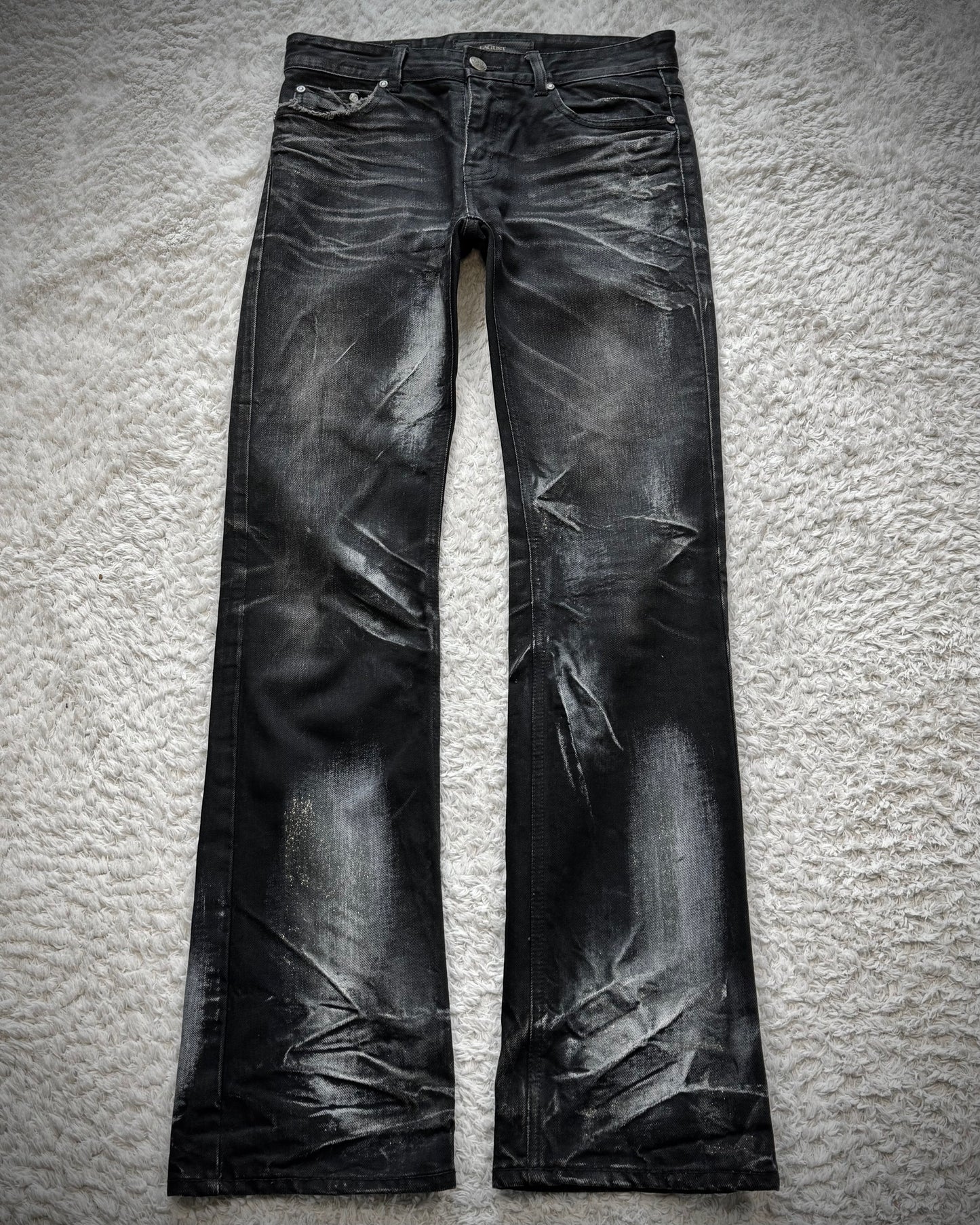 Lagust Clawmarks Coated Bootcut Denim