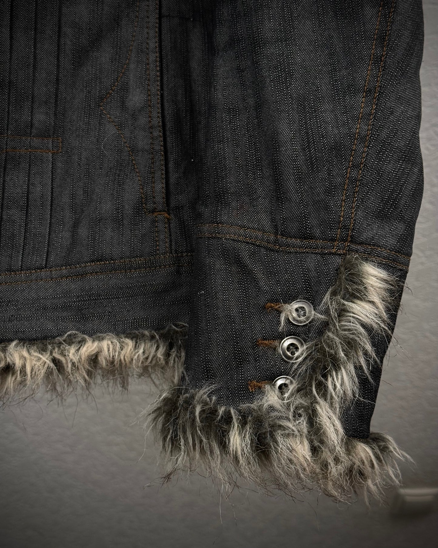 Nicole Club Fur Extended Denim Jacket