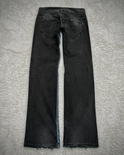 Cook Jeans Two Tone Split Studded Denim