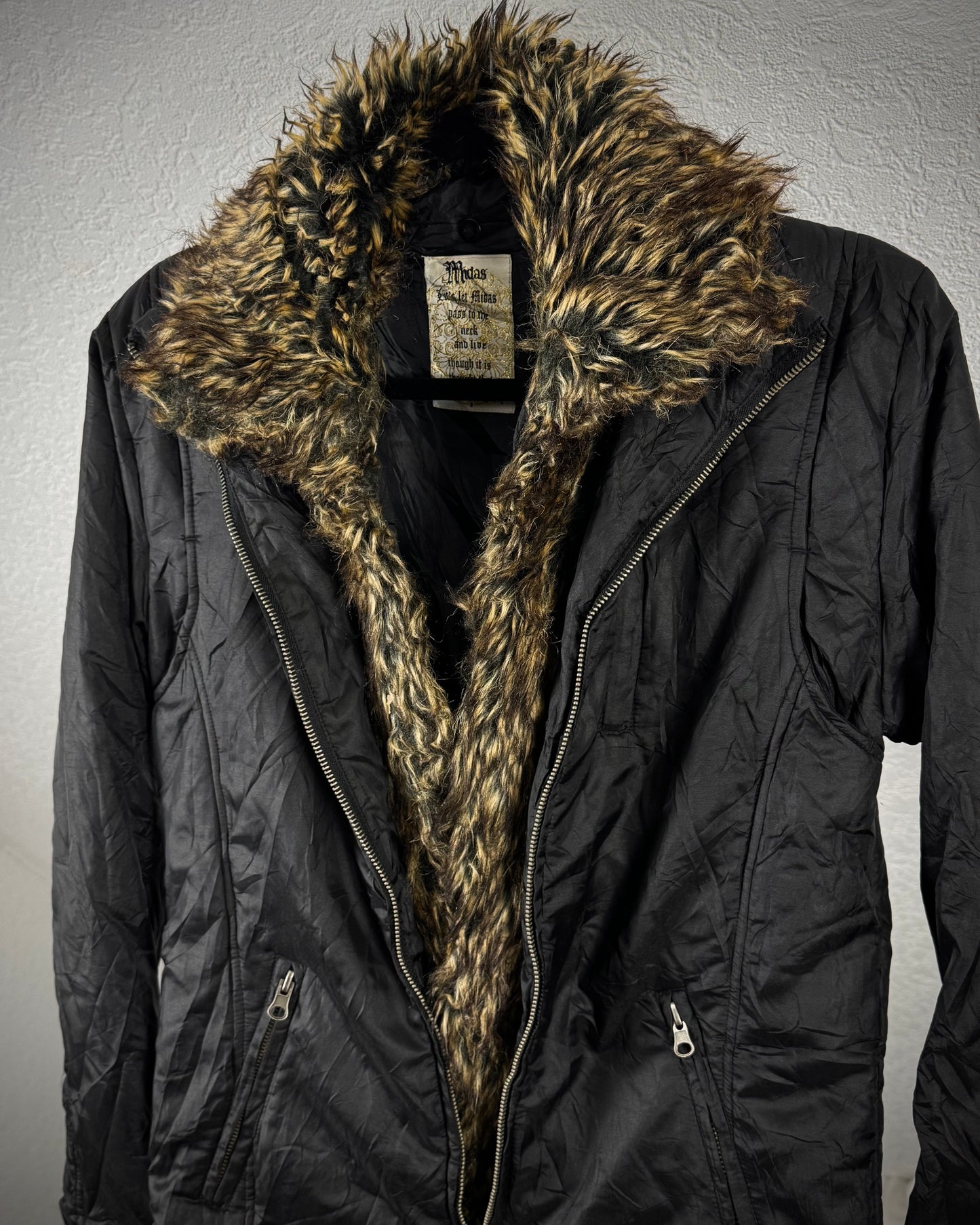 Midas Fur Layered Embroidered Jacket