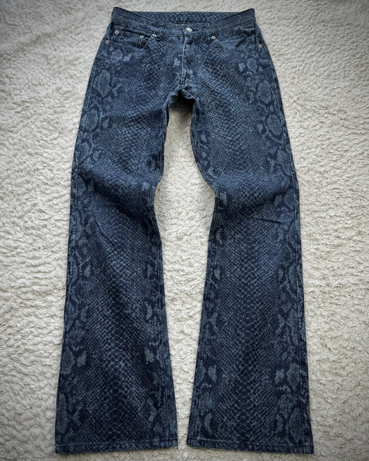 Mossimo Python Pattern Flared Jeans