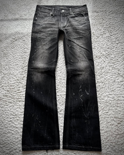 Lagust Silver Splatter Chained Bootcut Jeans