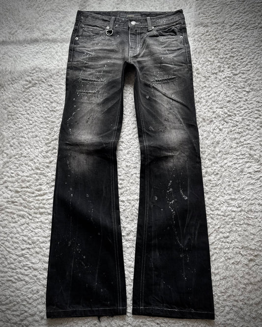 Lagust Silver Splatter Chained Bootcut Jeans