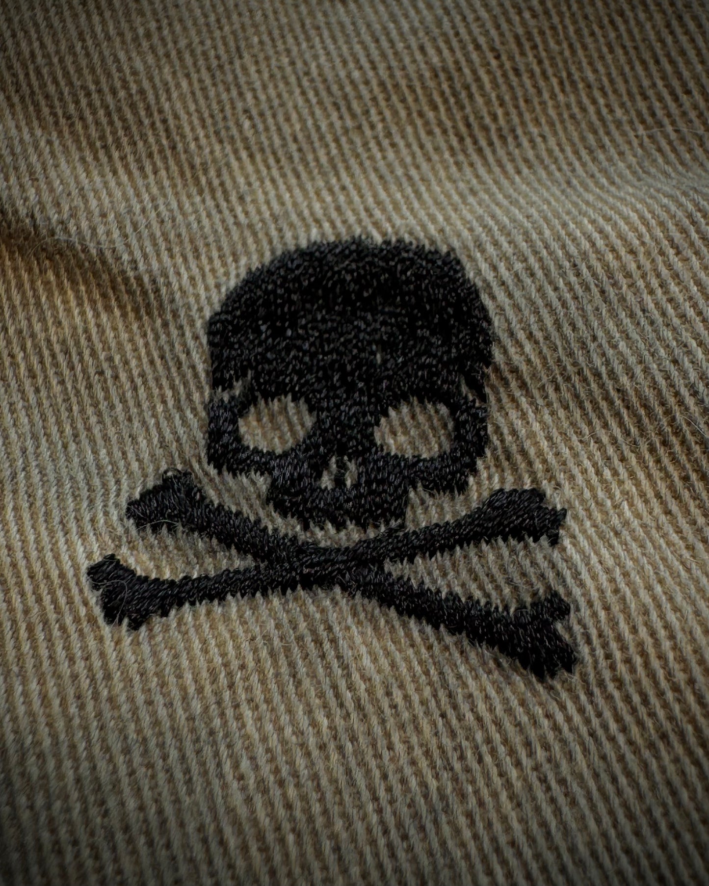 Xfrm Skull Embroidery Whisker Washed Stitched Shorts