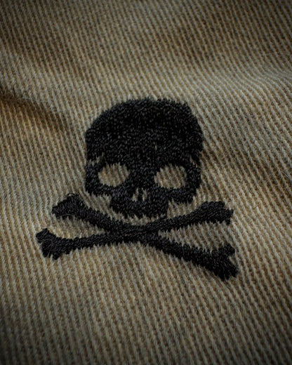 Xfrm Skull Embroidery Whisker Washed Stitched Shorts
