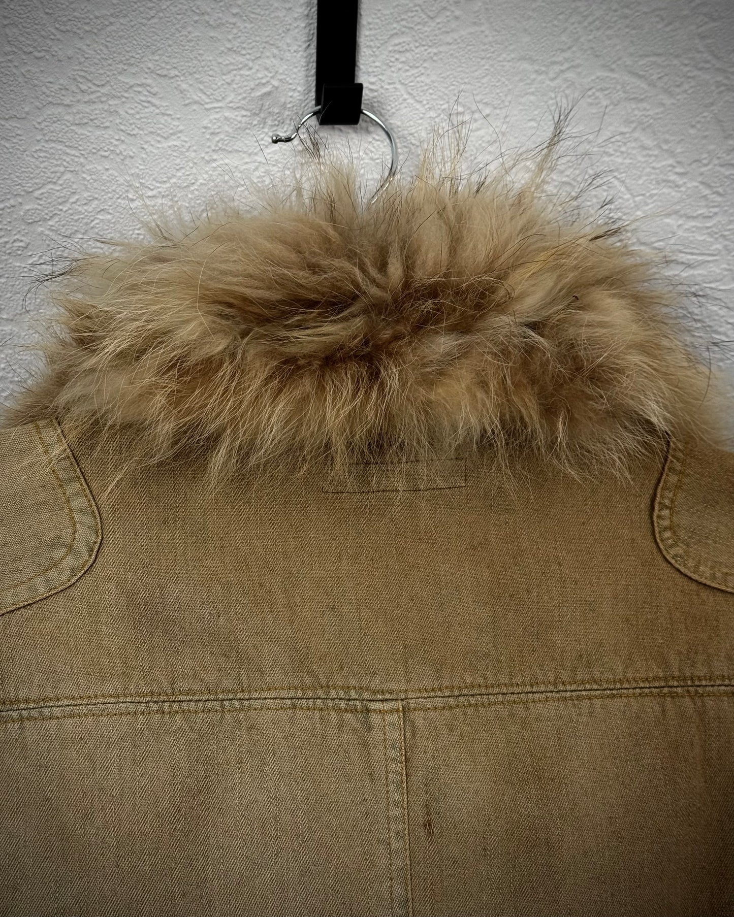 In The Attic Mud Washed Fur Jacket