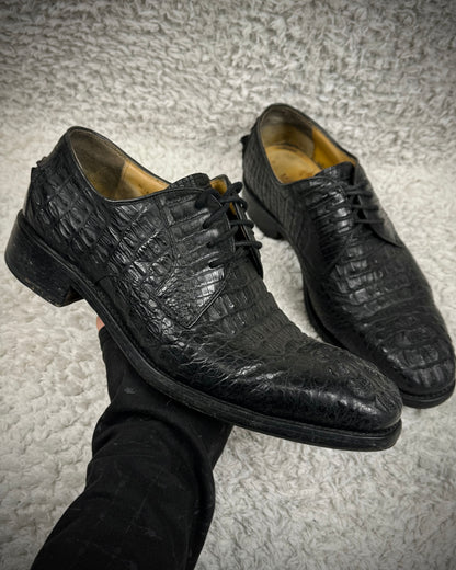 Ming Xie Fang Depth Sculpted Crocodile Leather Boots